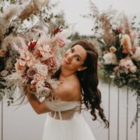 Boho stiliaus nuotakos puokste